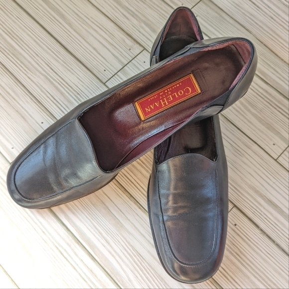 Cole Haan City Italian Leather Loafers in Navy Blue and Red Size 9 - Picture 2 of 14